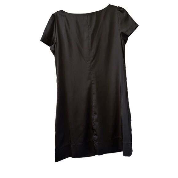 Phoebe Couture Ruffle Front Zip Mini Dress Women’s Black Size 8 - Picture 3 of 6
